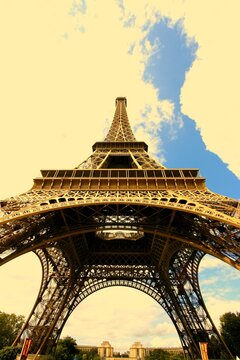 Eiffel Tower, Paris. Vintage filtered style color retro photo tone.