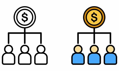 Illustration Vector Graphic of Management, strategy, tearwork Icon