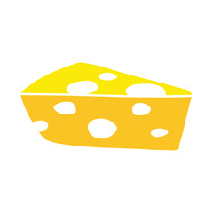 Cheese vector isolated on white background. Piece of cheese