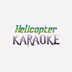 Helicopter Karaoke stylish typography logo vector design. Helicopter Karaoke t-shirt, monogram, banner, and Poster design. Gradient colour in text. Helicopter karaoke text on white background.