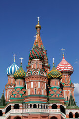 Fototapeta na wymiar Saint Basil's Cathedral, or Cathedral of Vasily the Blessed, in the Red Square, Moscow, Russia