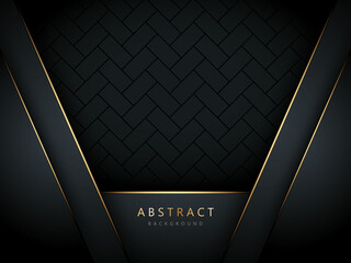 luxury dark blue diagonal paper cut abstract background