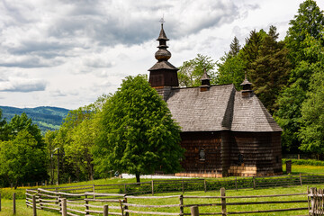 Stara Lubovna Skansen Greek Catholic wooden church of St. Archangel Michael ,Slovakia Republic