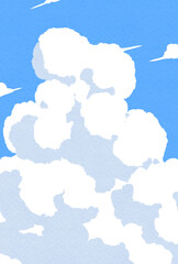 背景素材_青空と入道雲