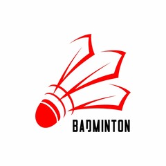 Obraz premium vector illustration of badminton sport on white background