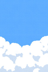 背景素材_青空と入道雲