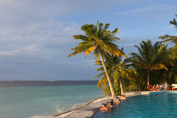 Swimming pool at Filitheyo island, Maldives