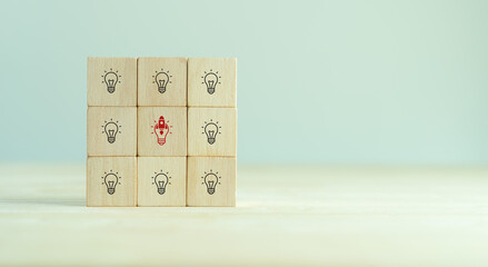Launching idea, startup business concept. Beyond competitors, good plan, successful goal concept....