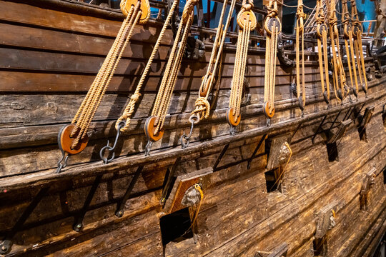 Vasa - old wooden Swedish warship in Stockholm