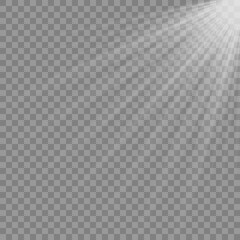 Vector transparent sunlight special lens flare light effect. PNG. Stars ligh. Bom light. Vector illustration