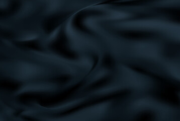 Abstract dark background wavy silk dark blue poster design