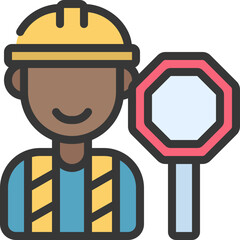 Obraz premium Road Worker Icon