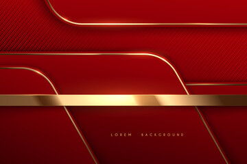 Abstract red and gold shapes background