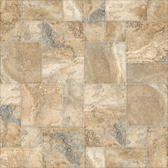 Fototapeta premium Stone mosaic background, bricks wall texture