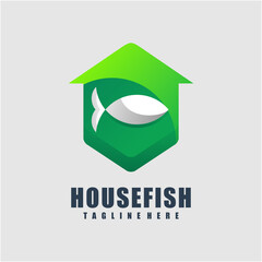 Fototapeta na wymiar horse fish dual meaning logo