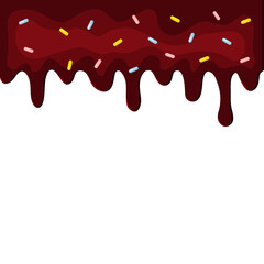 Spreadable Chocolate Cream with Colorful Sprinkles Background