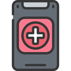 Obraz premium Mobile Health App Icon