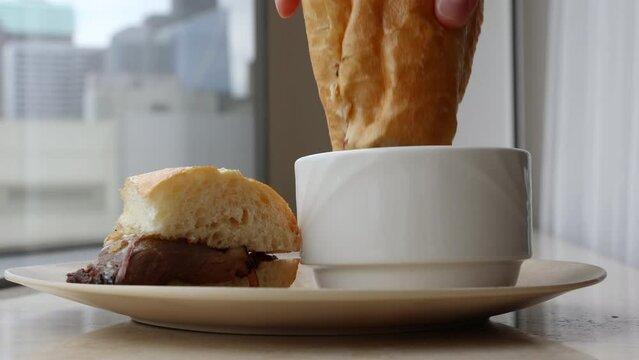 Roast Beef French Dip Sandwich