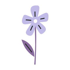 Cute Hand-drawn Flower Vector Illustration
