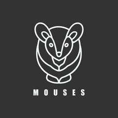 mouses line art logo