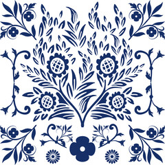 mexican talavera mosaic puebla illustration in vector format