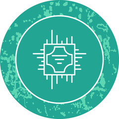 Naklejka premium Unique Line Round Circle Icon