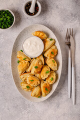 Dumplings, filled with mashed potatoes.