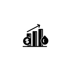 Oil Market filled line icon. linear style sign for mobile concept and web design. Outline vector icon. Symbol, logo illustration. Vector graphic
