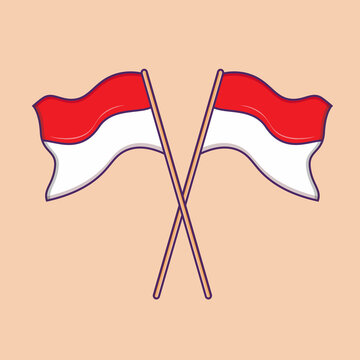 Indonesia flag, vector illustration augst for independence