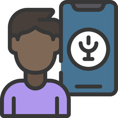Person Recording Voice Icon
