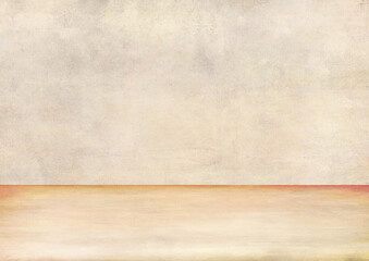 Empty brown cream color texture pattern cement wall studio background. Used for presenting cosmetic nature products for sale online.