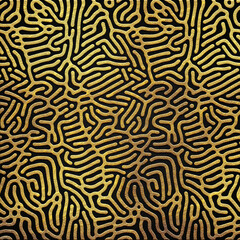 Golden seamless zebra pattern