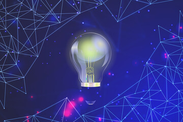 illustration of light and network or innovative ideas or web3 technology