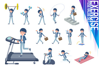 エクササイズやスポーツに関するナチュラルスタイル女性のセット