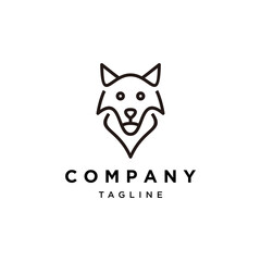Wolf head logo vector icon design template