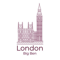 Vector illustration London Big Ban.