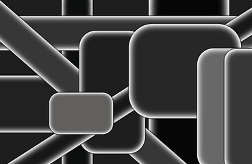 3D effect abstract background with grid