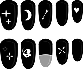 nail art black style sample