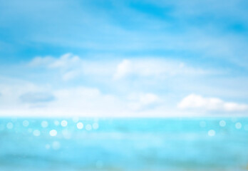 Abstract defocused sea and sky background. Blurred summer background