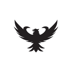 Black Eagle Wings logo design template