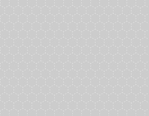 点線でできた六角形の背景イラスト