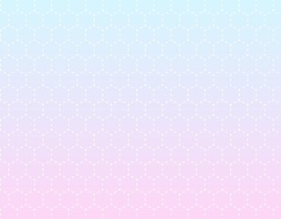 点線でできた六角形の背景イラスト　グラデーション背景