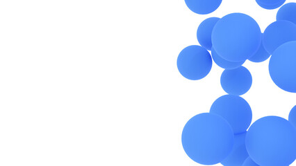 Blue Bubbles 3D Background Wallpaper for Presentations With Space for Text