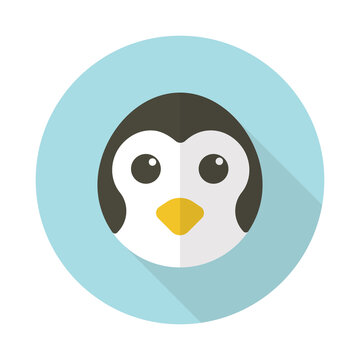 Penguin head icon design.