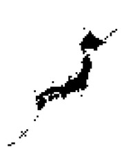 日本地図のドット図