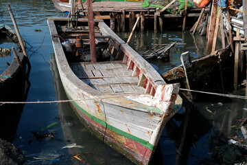 old fishing boats in the harbor
