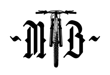 MTB logo. Mountain Bike T-shirt print design. Vector illustration. - 512381120