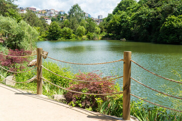 Ataturk kent ormani in Istanbul. Ataturk City Forest. Green spaces in Istanbul city. Green parks or...