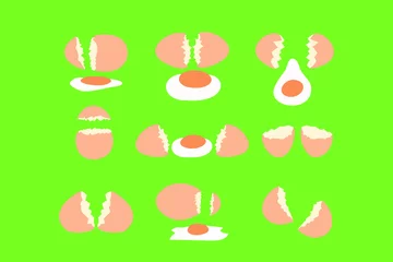 Fototapeten broken chicken egg design vector illustration © ratna