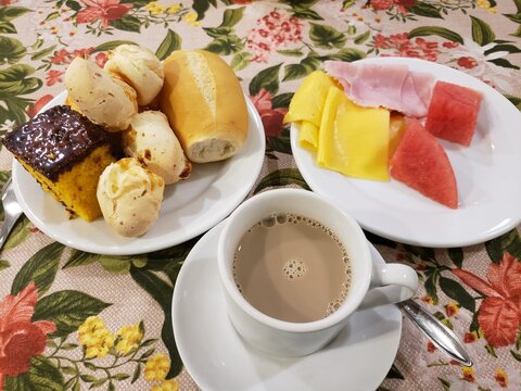 cup of coffee and cake